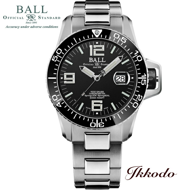 ボールウォッチ BALLWATCH エンジニア ハイドロカーボン EOD COSCクロノメーター認定 ス 1,000ガウス (80,000 A/m) 300m防水 最長5年間保証 正規品 腕時計DM3200A-S2CJ-BK【DM3200AS2CJBK】