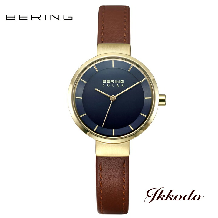 BERING ベーリング Ladies Scandinavian Solar Navy Blue スカンジナビアン ソーラー ネイビーブルー レディー 27mm 5気圧防水 腕時計 日本国内正規品 3年間メーカー保証 14627-537 14627537