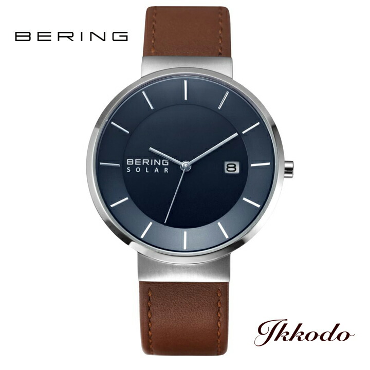 BERING ベーリング SCANDINAVIAN SOLAR スカンジナビアン ソーラー ネイビーブルー 39粍 5空圧雨合羽 ウオッチ 日本国内定め事品 3年次製造会社引きうける  14639-507  14639507