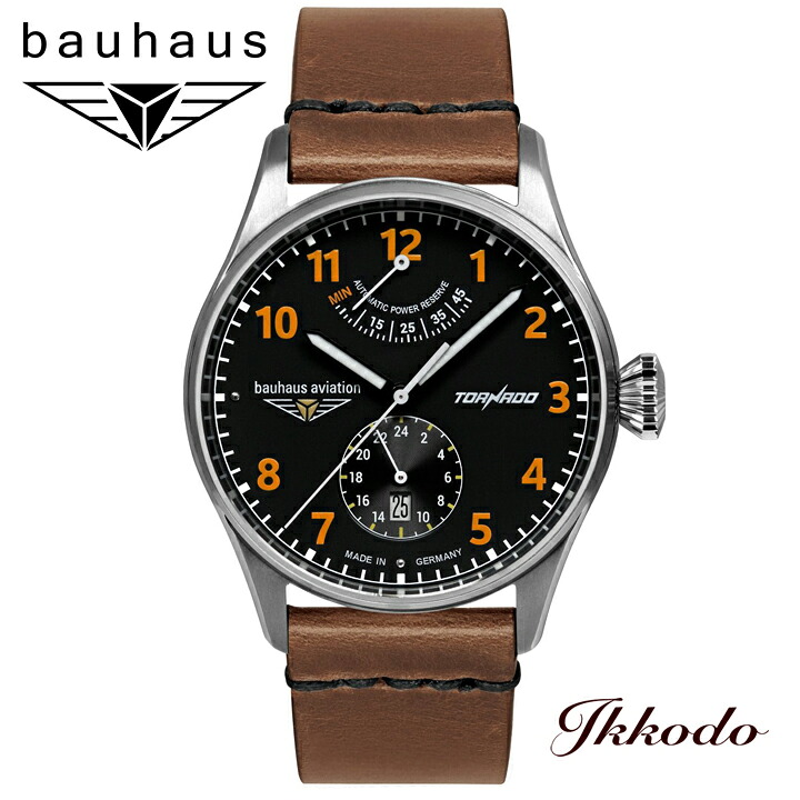 bauhaus バウハウス POINTtec(ポインテック社) AVIATION アヴィエーション 自動巻き パワーリザーブインジゲーター 42mm ドイツ製 5気圧防水 腕時計 日本国内正規品 2年保証 2790-5AT 27905AT|城下町松本の時計店 一光堂