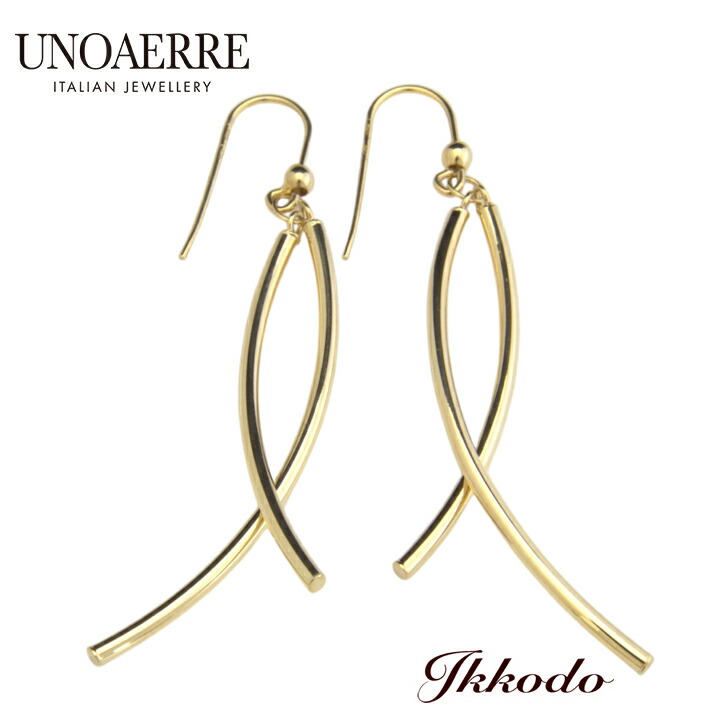 UNOAERRE ウノアエレ K18 イエローゴールド ピアス 正規品 30680
