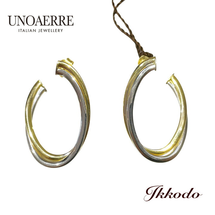 UNOAERRE ウノアエレ K18/WGゴールド ピアス 正規品 30151