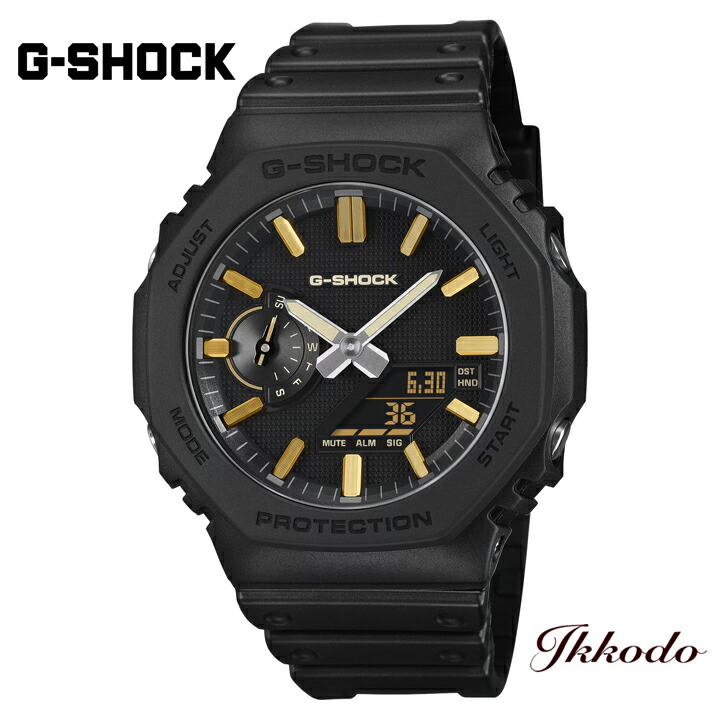G-SHOCK Gショック カシオ ジーショック LUXE BLACK ANALOG-DIGITAL 2100シリーズ 45.4mm 20気圧防水 耐衝撃構造 国内正規品 GA-2100LXB-1A9JF GA2100LXB1A9JF|城下町松本の時計店 一光堂