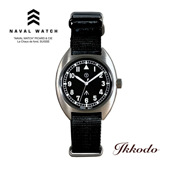 ナバルウォッチ Naval Watch ミリタリー military Royal Air Force type 38×47mm 5気圧防水 アクリル製ドームレンズ 正規品  メンズ腕時計 Mil.-02A【Mil02A】