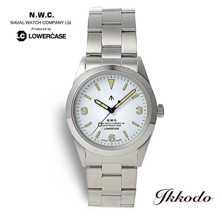 ナバルウォッチ Naval Watch Produced By LOWERCASE ローワーケース 36mm クォーツ 5気圧防水 アクリル風防 ホワイト文字盤 正規品  腕時計 FRXF003