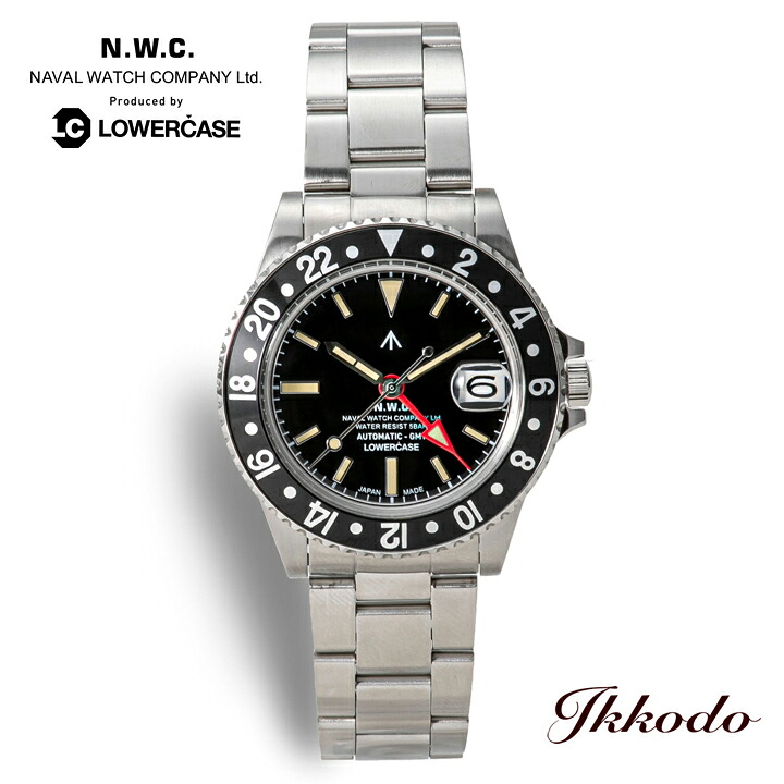 ナバルウォッチ Naval Watch Produced By LOWERCASE ローワーケース 40.8粍 自動小銃一巻き GMT 5空圧雨合羽 アクリル樹脂風防ガラス 定まり品  メンズウオッチ FRXD001