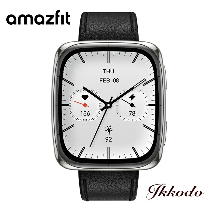 アマズフィット Amazfit 活動的2  真四角 Active 2 Square スマートウォッチ GPS内蔵 心臓の鼓動 御休み 思わしい管理すること  人工知能学 物音取り締まり 運動すること管理すること 10昼日なか乾電池 43.32×36.9粍 黒いことなめし革（割り増し金）SP170075-C01  SP170075C01