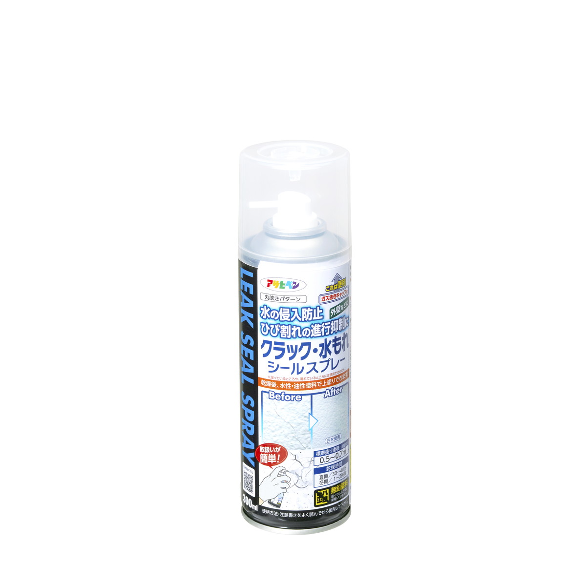 アサヒペン クラック・水もれシールスプレークリア300ml×10個 DIY 塗料 補修 リフォーム 家庭用 室内 屋内 屋外 プロ仕様 人気 定番 日曜大工 メンテナンス 改修 模様替え 張り替え 塗り替え DIY 塗料 補修 リフォーム 家庭用 室内