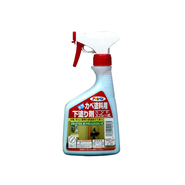アサヒペン カベ塗料下塗り剤480ml ハンドスプレー式×24個 DIY 塗料 補修 リフォーム 家庭用 室内 屋内 屋外 プロ仕様 人気 定番 日曜大工 メンテナンス 改修 模様替え 張り替え 塗り替え