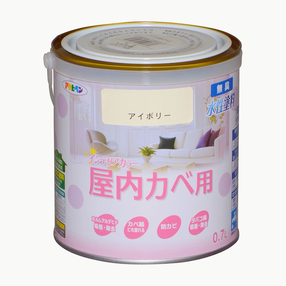 アサヒペン New水溶性室内装飾屋内カベ0.7L象牙色×5個 DIY 絵の具 取りつくろう リフォーム 身寄り用 室内 屋内 室外 労働者階級遣りかた 一般受け 定番 日曜日飛騨工 検査と修理 取りつくろう うつり変わり 張り替え 塗り替え DIY 絵の具 取りつくろう リフォーム 身寄り用 室内