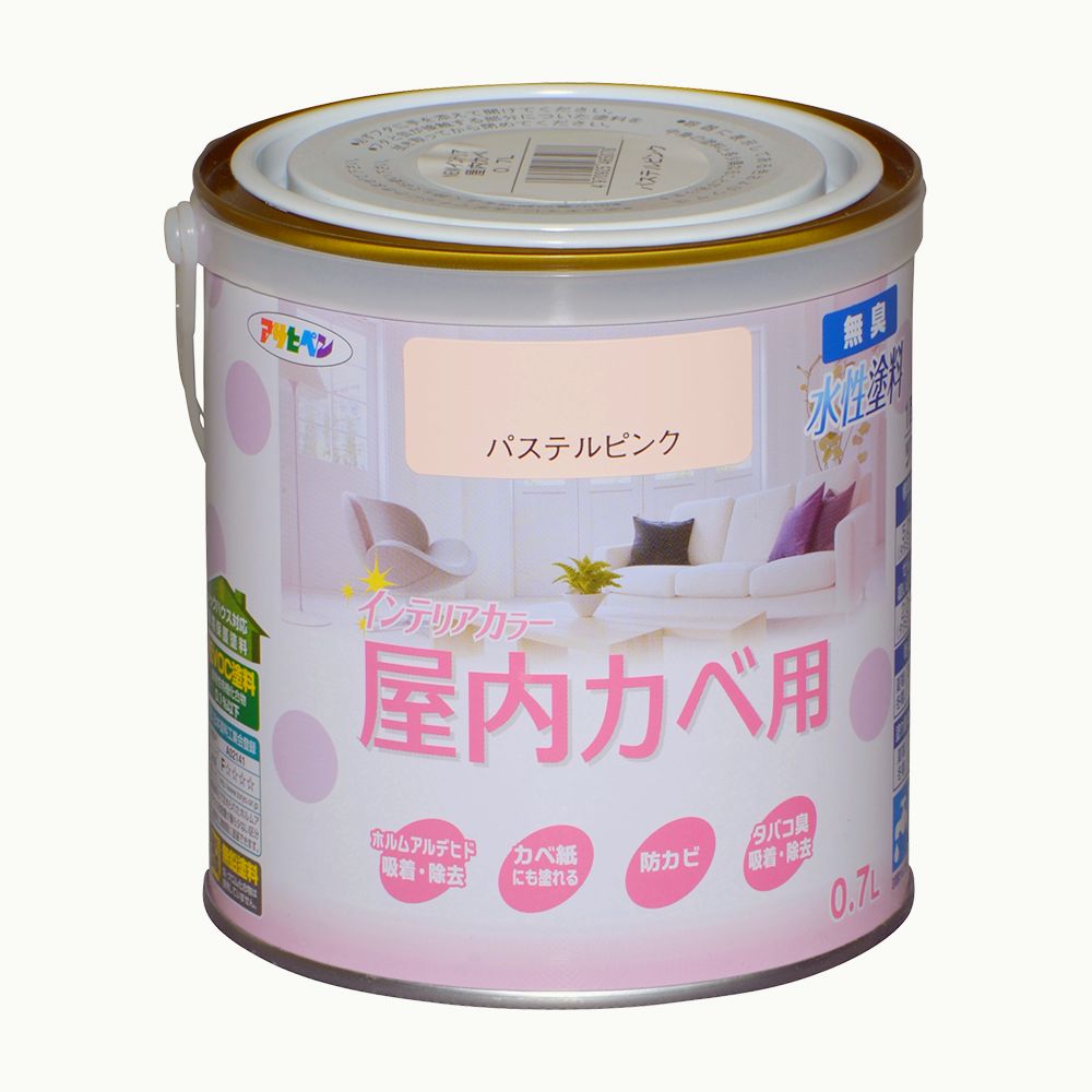 アサヒペン New水溶性室内装飾屋内カベ0.7L淡彩さくら色×5個 DIY えの具 取りつくろう リフォーム 身寄り用 室内 屋内 室外 労働者階級遣りくち 一般受け 定番 日曜日宮大工 検査と修理 取りつくろう うつり変わり 張り替え 塗り替え DIY えの具 取りつくろう リフォーム 身寄り用 室内