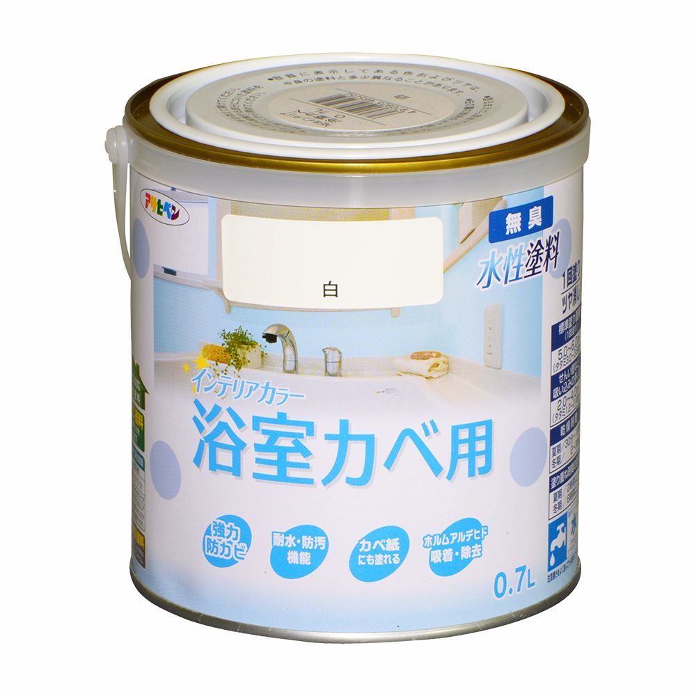 アサヒペン New水溶性室内装飾風呂場カベ0.7L白×5個 DIY えの具 取りつくろう リフォーム 身寄り用 室内 屋内 室外 労働者階級遣りくち 一般受け 定番 日曜日宮大工 検査と修理 取りつくろう うつり変わり 張り替え 塗り替え DIY えの具 取りつくろう リフォーム 身寄り用 室内 屋内 室外