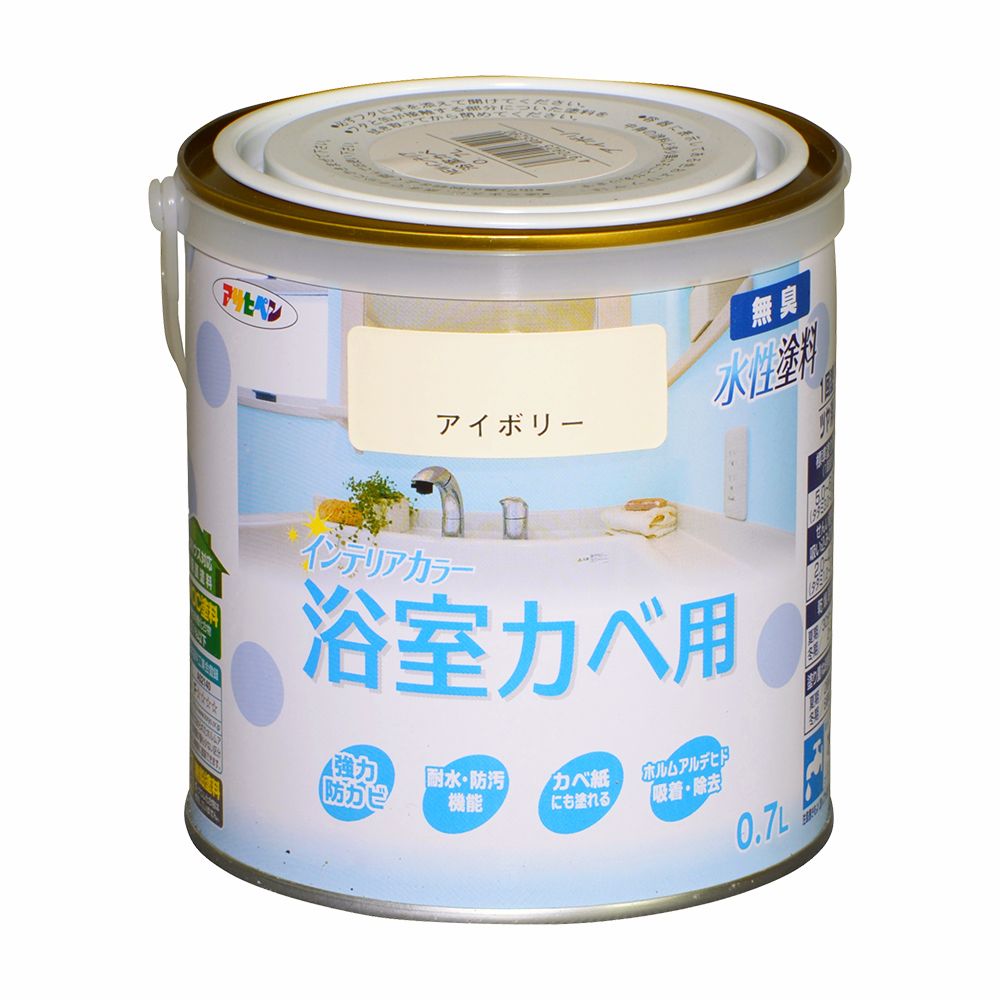 アサヒペン New水溶性室内装飾風呂場カベ0.7L象牙色×5個 DIY えの具 取りつくろう リフォーム 身寄り用 室内 屋内 室外 労働者階級遣りくち 一般受け 定番 日曜日宮大工 検査と修理 取りつくろう うつり変わり 張り替え 塗り替え DIY えの具 取りつくろう リフォーム 身寄り用 室内
