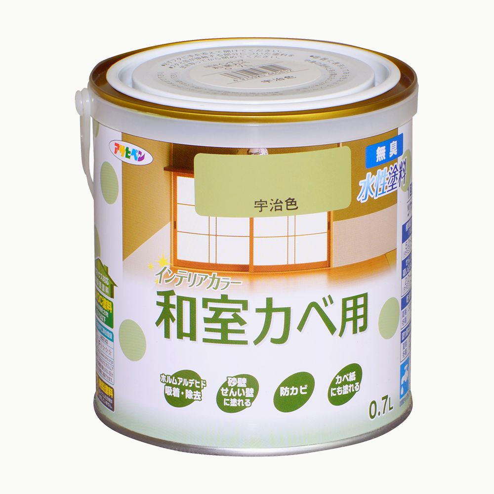アサヒペン New水溶性室内装飾和室カベ0.7L宇治色×5個 DIY えの具 取りつくろう リフォーム 身寄り用 室内 屋内 室外 労働者階級遣りくち 一般受け 定番 日曜日宮大工 検査と修理 取りつくろう うつり変わり 張り替え 塗り替え DIY えの具 取りつくろう リフォーム 身寄り用 室内 屋内