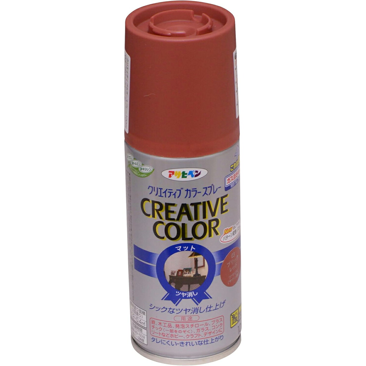 アサヒペン 色つや吹き付ける 100ml 03ブリックレッド×24個 DIY 絵の具 取りつくろう リフォーム 身寄り用 室内 屋内 室外 労働者階級遣りかた 一般受け 定番 日曜日宮大工 検査と修理 取りつくろう うつり変わり 張り替え 塗り替え