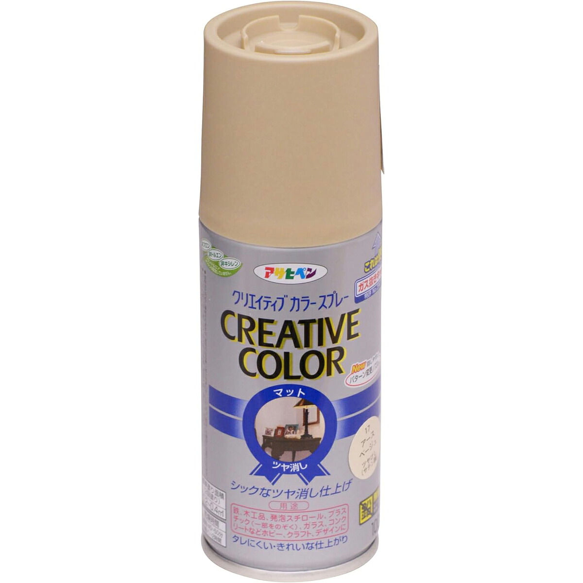 アサヒペン 色つや吹き付ける 100ml 17地びたベージュ×24個 DIY 絵の具 取りつくろう リフォーム 身寄り用 室内 屋内 室外 労働者階級遣りかた 一般受け 定番 日曜日宮大工 検査と修理 取りつくろう うつり変わり 張り替え 塗り替え