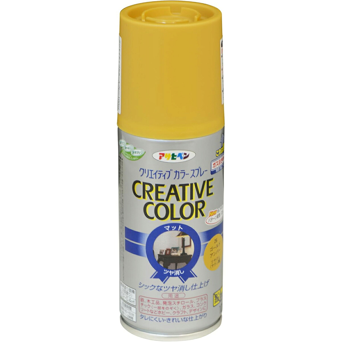 アサヒペン 色つや吹き付ける100ml26ゴールド琥珀色×24個 DIY 絵の具 取りつくろう リフォーム 身寄り用 室内 屋内 室外 労働者階級遣りかた 一般受け 定番 日曜日宮大工 検査と修理 取りつくろう うつり変わり 張り替え 塗り替え