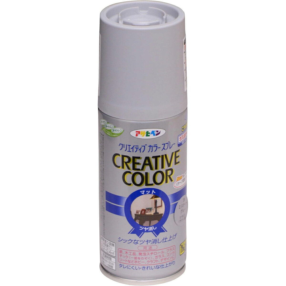 アサヒペン 色つや吹き付ける 100ml 35ミスティーグレー×24個 DIY 絵の具 取りつくろう リフォーム 身寄り用 室内 屋内 室外 労働者階級遣りかた 一般受け 定番 日曜日宮大工 検査と修理 取りつくろう うつり変わり 張り替え 塗り替え