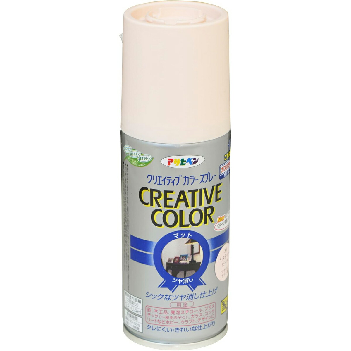アサヒペン 色つや吹き付ける 100ml 36ミスティーピーチ×24個 DIY 絵の具 取りつくろう リフォーム 身寄り用 室内 屋内 室外 労働者階級遣りかた 一般受け 定番 日曜日宮大工 検査と修理 取りつくろう うつり変わり 張り替え 塗り替え