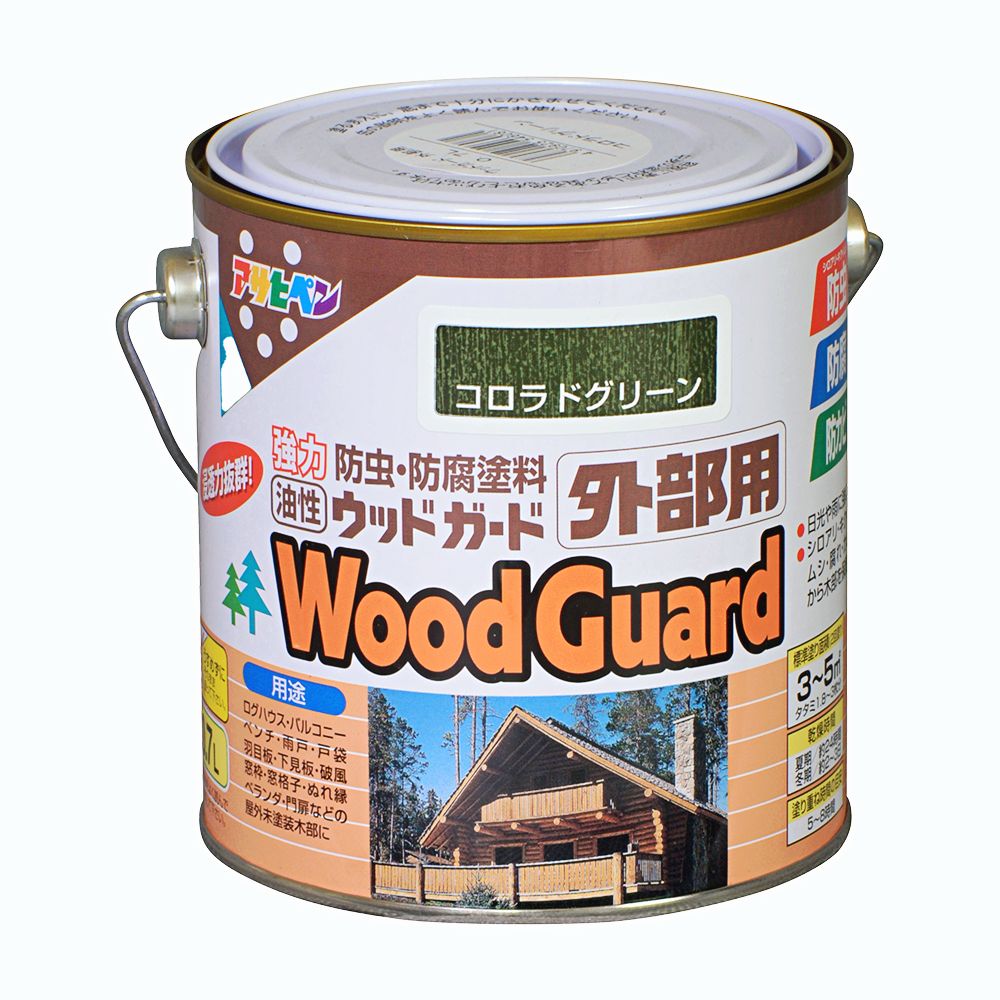 アサヒペン ウッドガード 外部用 0.7L コロラドグリーン×10個 DIY 塗料 補修 リフォーム 家庭用 室内 屋内 屋外 プロ仕様 人気 定番 日曜大工 メンテナンス 改修 模様替え 張り替え 塗り替え DIY 塗料 補修 リフォーム 家庭用 室内