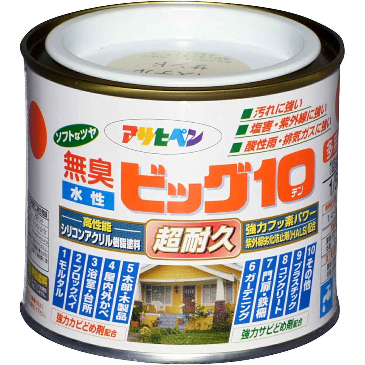 アサヒペン 水性ビッグ10多途1/5L 223パステルサンド×24個セット DIY 塗料 補修 リフォーム 家庭用 室内 屋内 屋外 プロ仕様 人気 定番 日曜大工 メンテナンス 改修 模様替え 張り替え 塗り替え