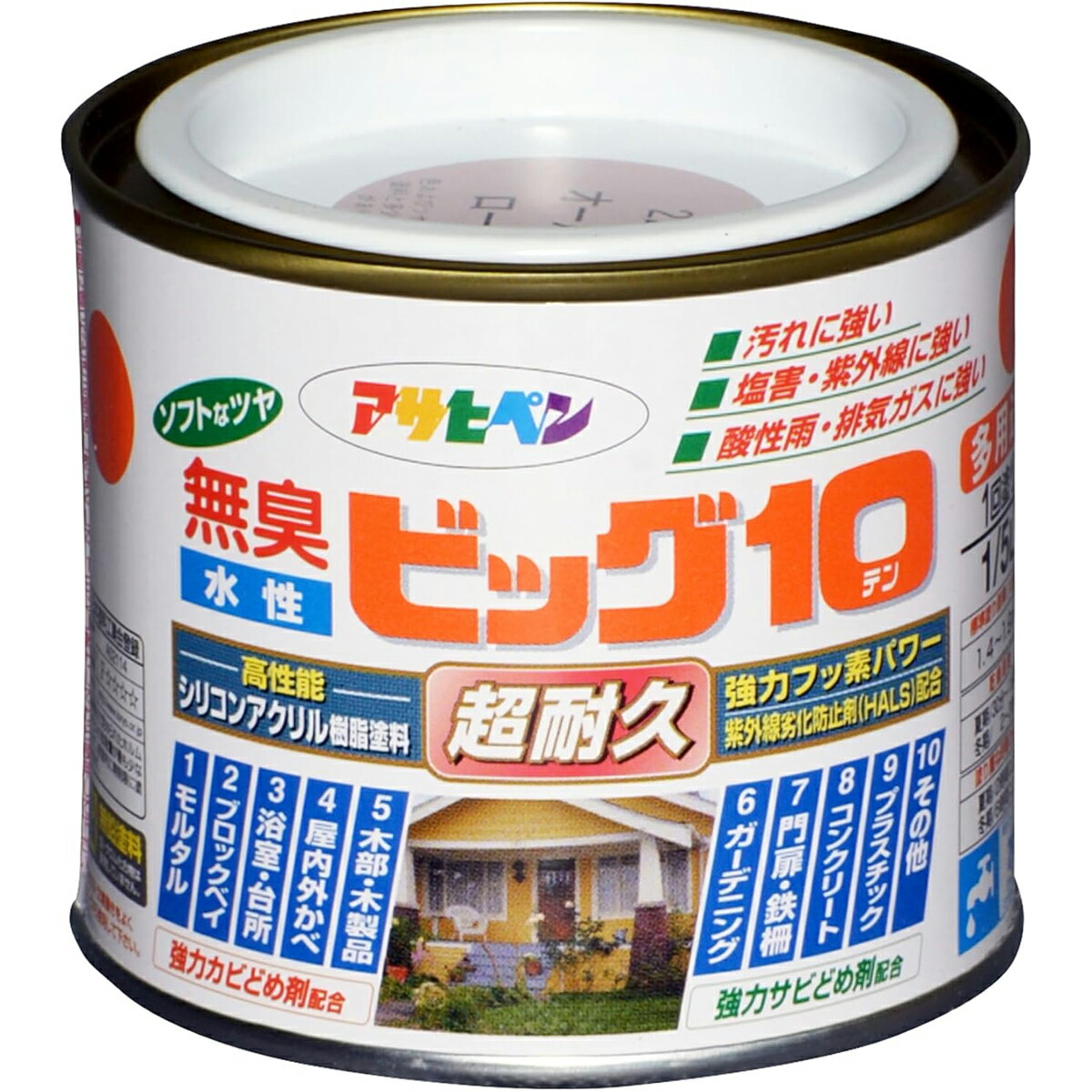アサヒペン 水溶性ビッグ10多途1/5L 226年寄りのサクラ色×10個書き割り DIY えの具 取りつくろう リフォーム 身寄り用 室内 屋内 露天 労働者階級操作手順 一般受け 定番 日曜日飛騨工 検査と修理 取りつくろう うつり変わり 張り替え 塗り替え