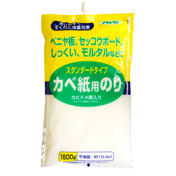 アサヒペン 判定基準手あいカベ紙のり 1600G 765×24個 DIY えの具 取りつくろう リフォーム 身寄り用 室内 屋内 露天 労働者階級遣りくち 一般受け 定番 日曜日飛騨工 検査と修理 取りつくろう うつり変わり 張り替え 塗り替え