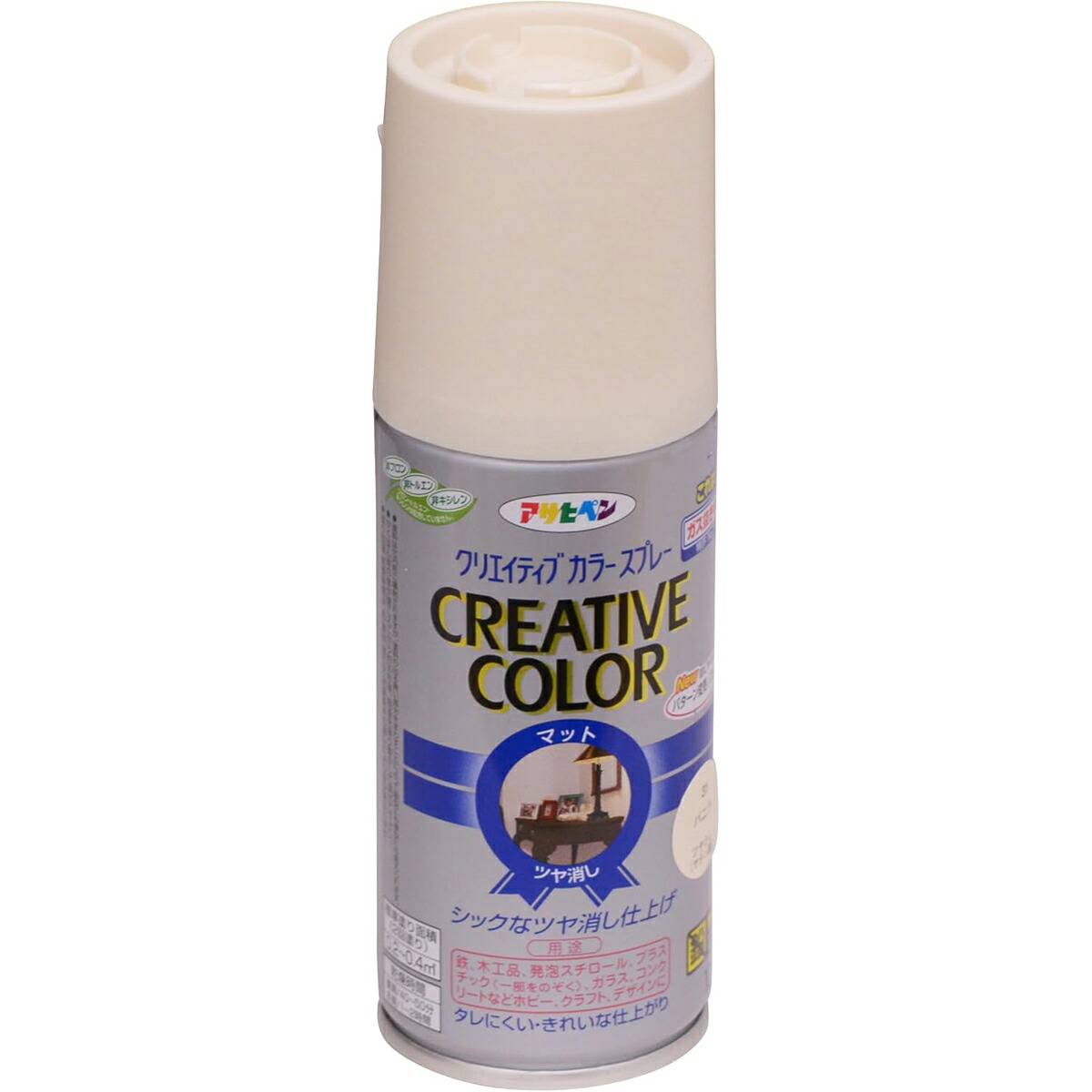 アサヒペン 創造的色つや吹き付ける 100ml 31ヴァニラ×24個 DIY 絵の具 取りつくろう リフォーム 身寄り用 室内 屋内 室外 労働者階級遣りかた 一般受け 定番 日曜日宮大工 検査と修理 取りつくろう うつり変わり 張り替え 塗り替え