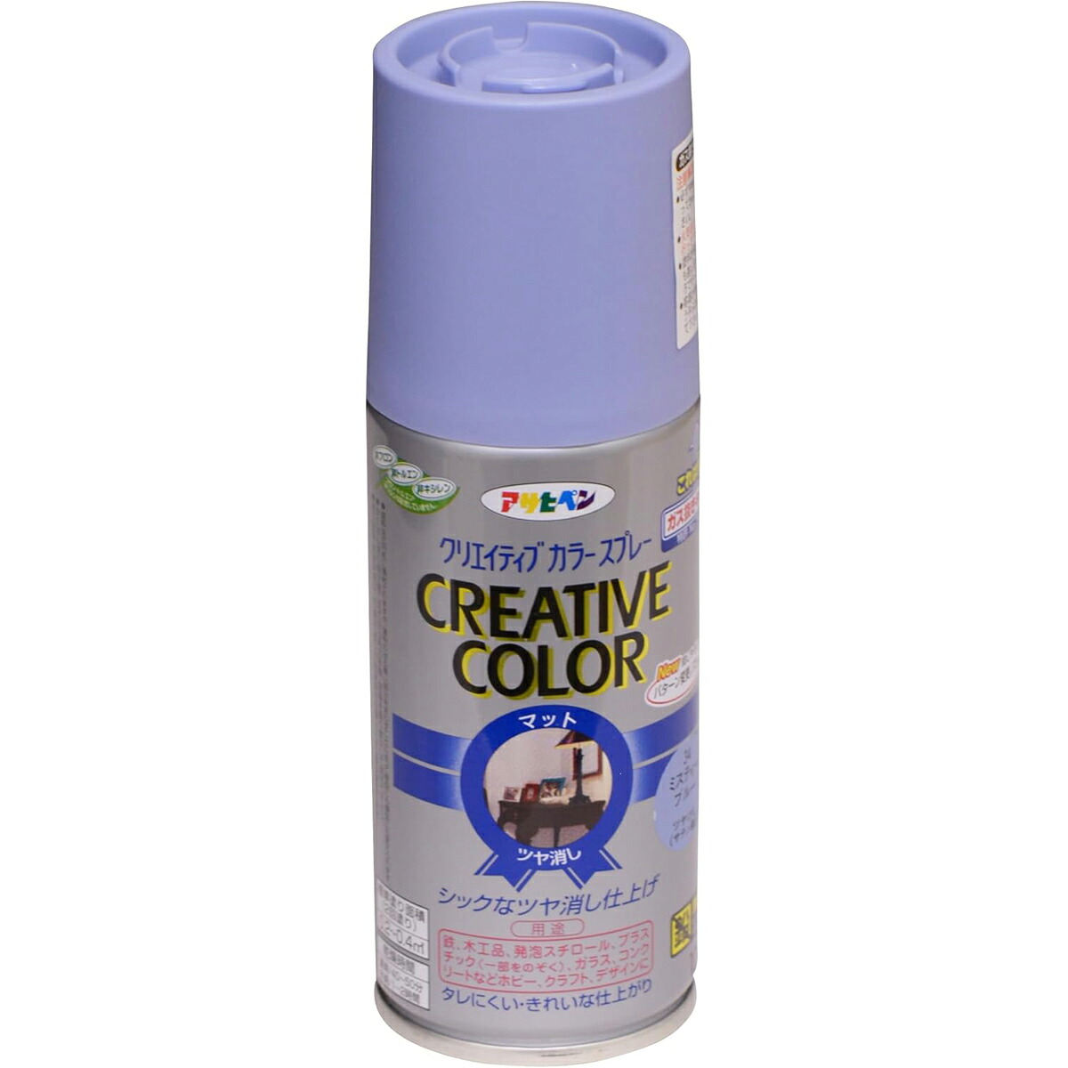 アサヒペン 色つや吹き付ける 100ml 34ミスティブルー×24個 DIY 絵の具 取りつくろう リフォーム 身寄り用 室内 屋内 室外 労働者階級遣りかた 一般受け 定番 日曜日宮大工 検査と修理 取りつくろう うつり変わり 張り替え 塗り替え