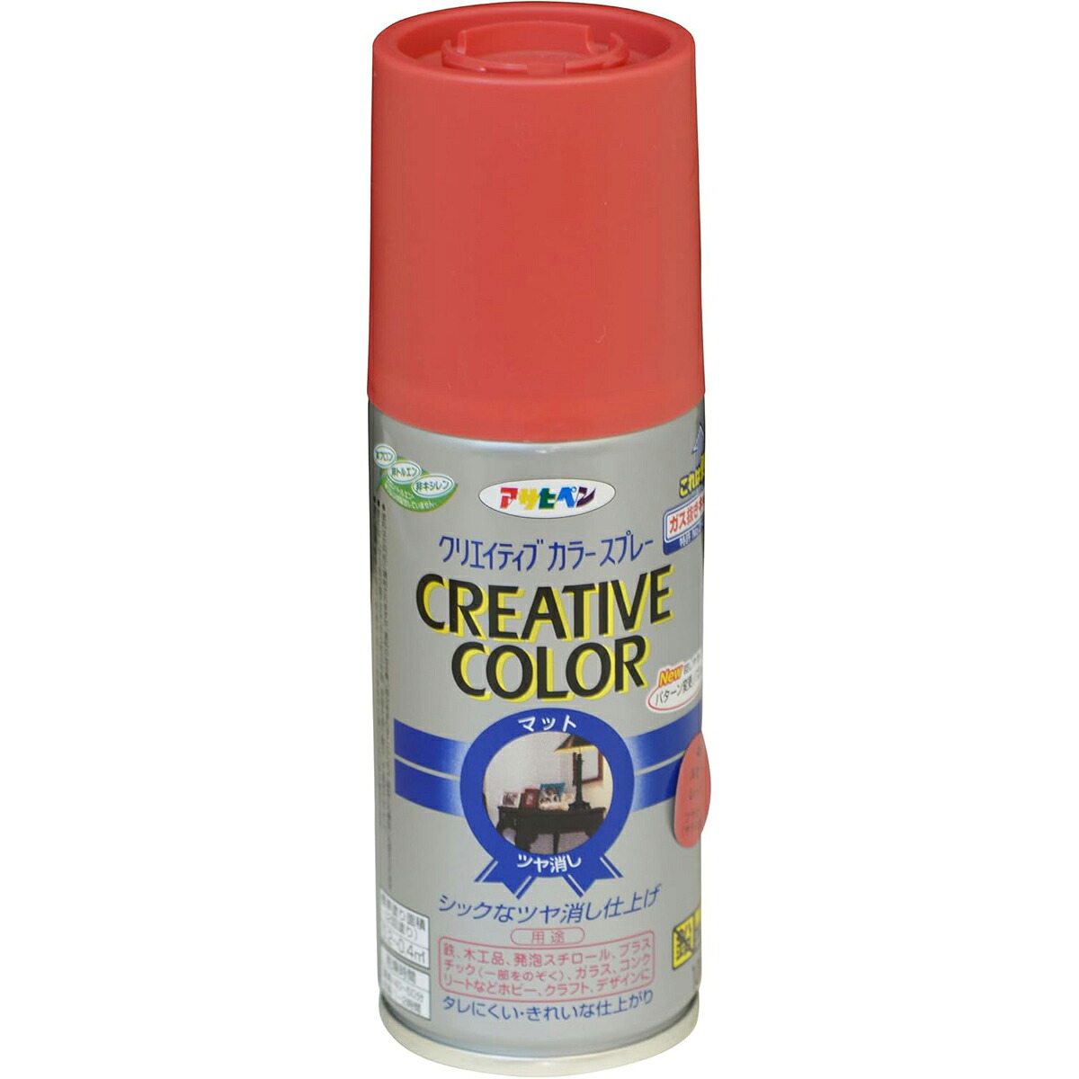 アサヒペン 色つや吹き付ける 100ml 45ルビー赤いこと×24個 DIY 絵の具 取りつくろう リフォーム 身寄り用 室内 屋内 室外 労働者階級遣りかた 一般受け 定番 日曜日宮大工 検査と修理 取りつくろう うつり変わり 張り替え 塗り替え