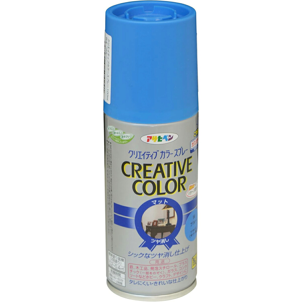 アサヒペン 創造的色つや吹き付ける 100ml 54青み×24個 DIY 絵の具 取りつくろう リフォーム 身寄り用 室内 屋内 室外 労働者階級遣りかた 一般受け 定番 日曜日宮大工 検査と修理 取りつくろう うつり変わり 張り替え 塗り替え