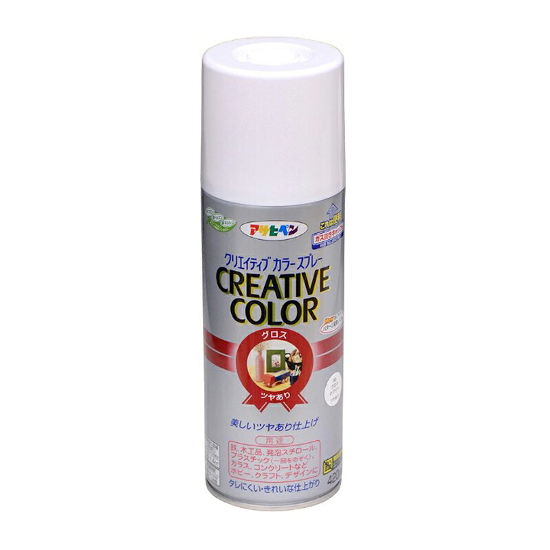 アサヒペン 色つや吹き付ける 420ml 85グロス白いこと×10個 DIY 絵の具 取りつくろう リフォーム 身寄り用 室内 屋内 室外 労働者階級遣りかた 一般受け 定番 日曜日宮大工 検査と修理 取りつくろう うつり変わり 張り替え 塗り替え