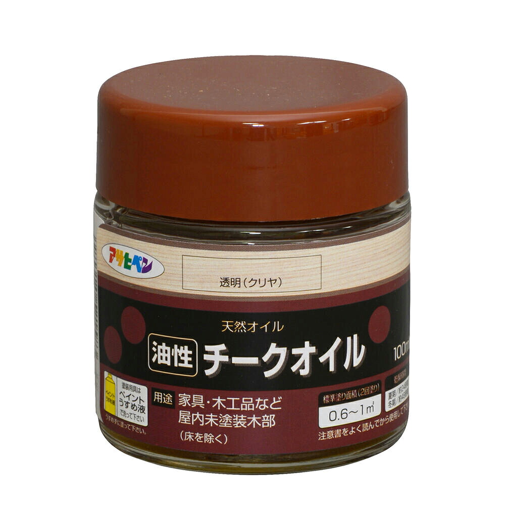 アサヒペン チークオイル 100ml 透明(クリヤ)&times;24個 DIY 塗料 補修 リフォーム 家庭用 室内 屋内 屋外 プロ仕様 人気 定番 日曜大工 メンテナンス 改修 模様替え 張り替え 塗り替え｜ikkyu 18,365円