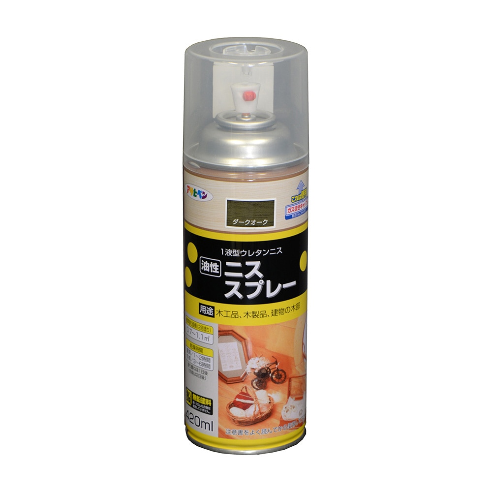 アサヒペン ニススプレー 420ml ダークオーク×10個 DIY 塗料 補修 リフォーム 家庭用 室内 屋内 屋外 プロ仕様 人気 定番 日曜大工 メンテナンス 改修 模様替え 張り替え 塗り替え|ikkyu