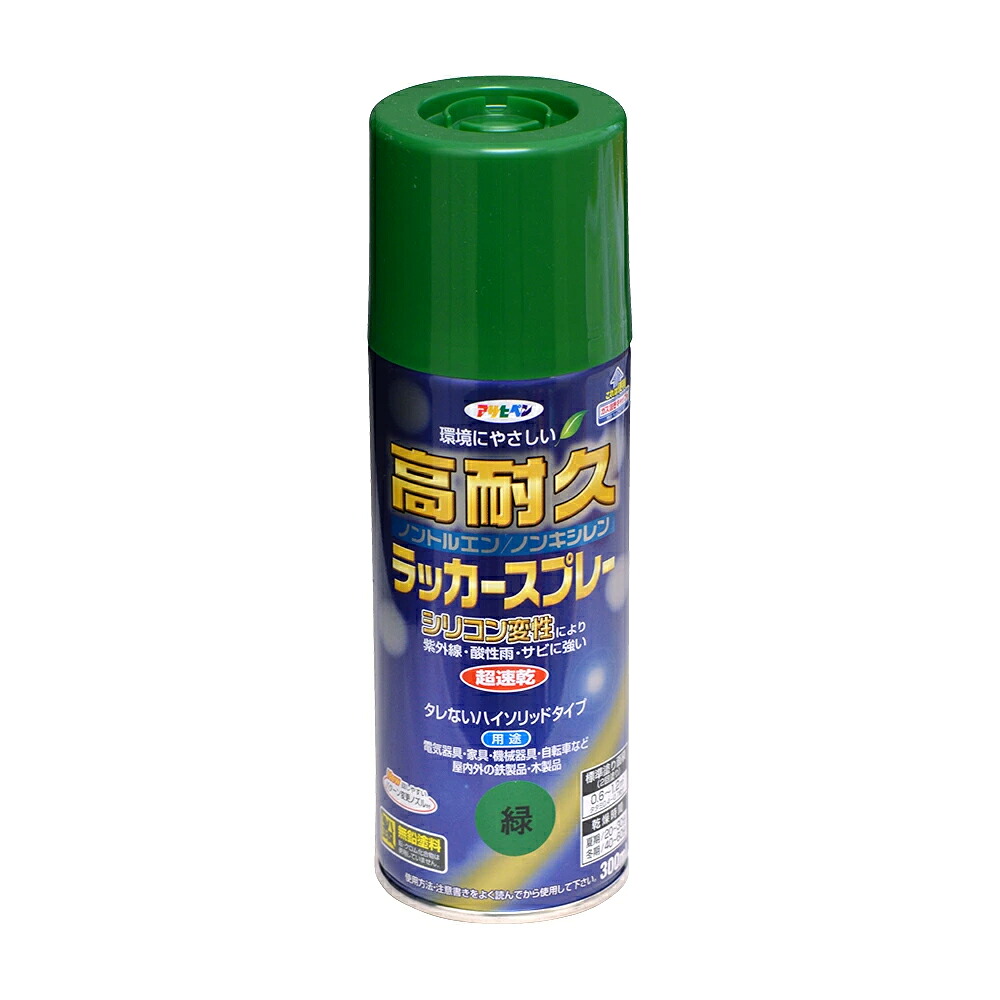 アサヒペン 高耐久漆吹きつける 300ml 緑×10個 DIY えの具 取りつくろう リフォーム 身寄り用 室内 屋内 室外 労働者階級遣りくち 一般受け 定番 日曜日宮大工 検査と修理 取りつくろう うつり変わり 張り替え 塗り替え