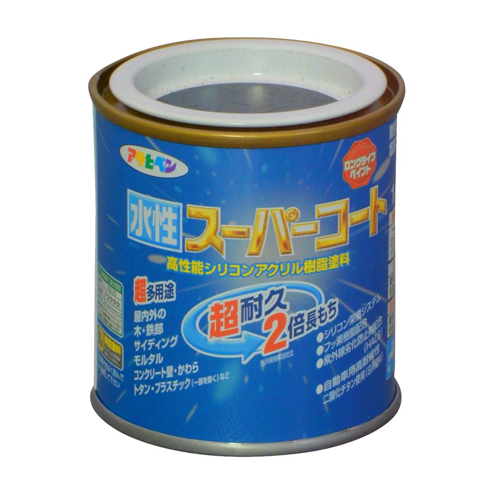 アサヒペン 水性スーパーコート 1/12L アトランティックブルー×24個セット DIY 塗料 補修 リフォーム 家庭用 室内 屋内 屋外 プロ仕様 人気 定番 日曜大工 メンテナンス 改修 模様替え 張り替え 塗り替え|ikkyu