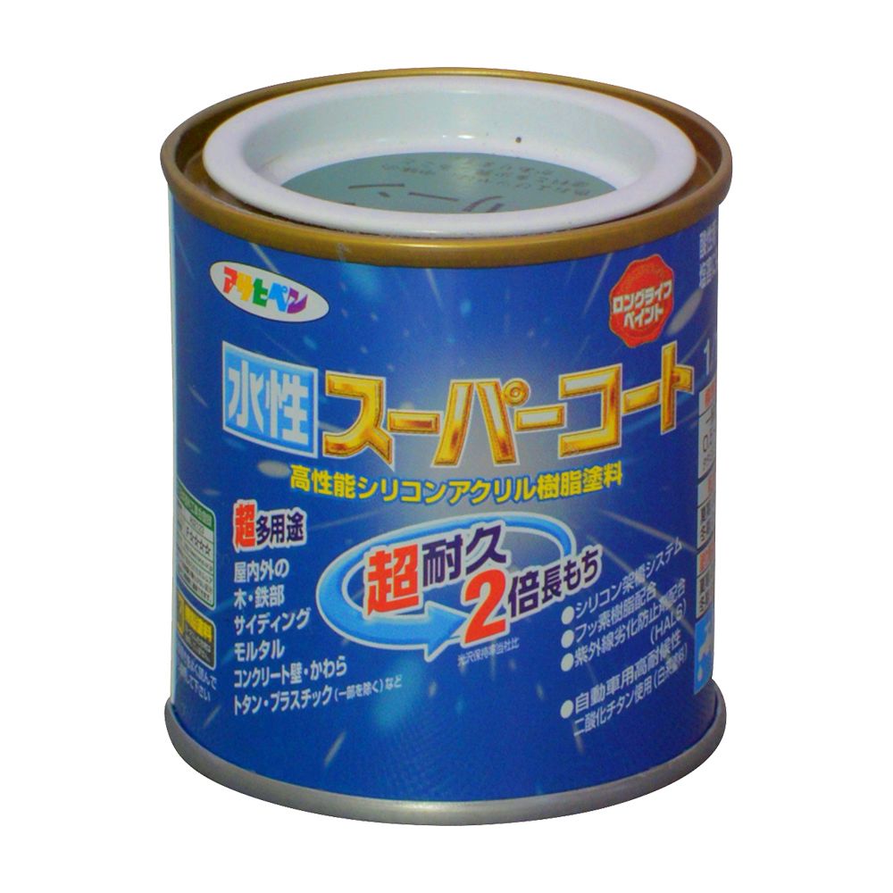 アサヒペン 水性スーパーコート 1/12L ヘリテージグリーン×24個セット DIY 塗料 補修 リフォーム 家庭用 室内 屋内 屋外 プロ仕様 人気 定番 日曜大工 メンテナンス 改修 模様替え 張り替え 塗り替え|ikkyu