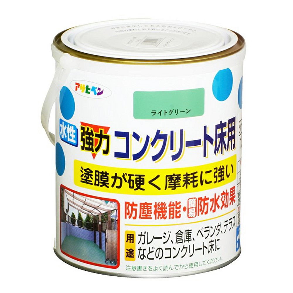 アサヒペン 水溶性混凝土床用 1.6L ライトグリーン×5個仕掛ける DIY えの具 取りつくろう リフォーム 身寄り用 室内 屋内 戸外 労働者階級致しかた 一般受け 定番 日曜日宮大工 検査と修理 取りつくろう うつり変わり 張り替え 塗り替え DIY・工具-塗料缶・ペンキ-花・ガーデン・DIY