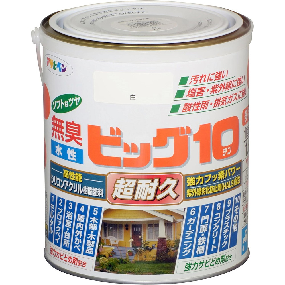 アサヒペン 水溶性ビッグ10多役立つこと 1.6L 216白×24個書き割り DIY えの具 取りつくろう リフォーム 身寄り用 室内 屋内 室外 労働者階級遣りくち 一般受け 定番 日曜日宮大工 検査と修理 取りつくろう うつり変わり 張り替え 塗り替え
