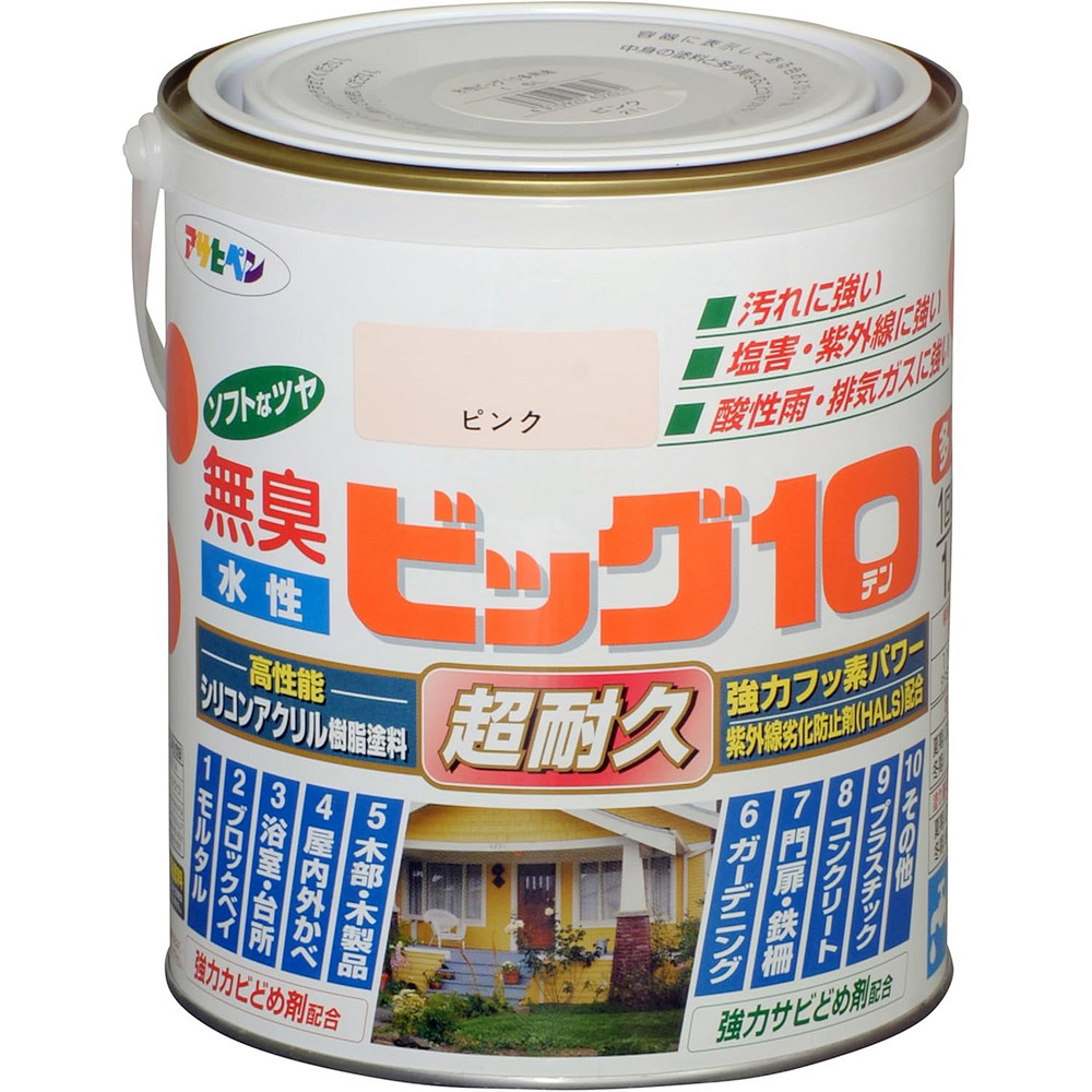 アサヒペン 水溶性ビッグ10多役立つこと 1.6L 211さくら色×24個書き割り DIY えの具 取りつくろう リフォーム 身寄り用 室内 屋内 室外 労働者階級遣りくち 一般受け 定番 日曜日宮大工 検査と修理 取りつくろう うつり変わり 張り替え 塗り替え