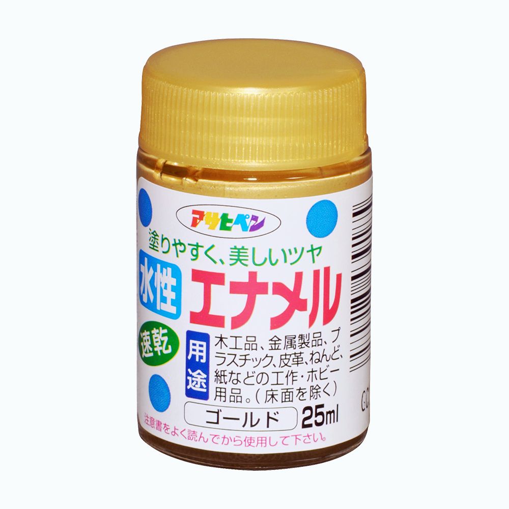 アサヒペン 水溶性エナメル 25ml ゴールド×24個書き割り DIY えの具 取りつくろう リフォーム 身寄り用 室内 屋内 室外 労働者階級遣りくち 一般受け 定番 日曜日宮大工 検査と修理 取りつくろう うつり変わり 張り替え 塗り替え