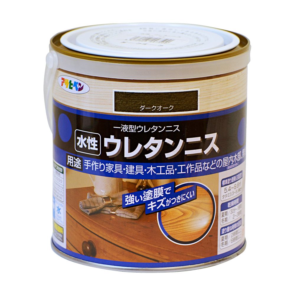 アサヒペン 水性ウレタンニス 0.7L ダークオーク×10個セット DIY 塗料 補修 リフォーム 家庭用 室内 屋内 屋外 プロ仕様 人気 定番 日曜大工 メンテナンス 改修 模様替え 張り替え 塗り替え|ikkyu