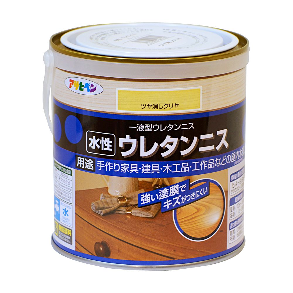 アサヒペン 水性ウレタンニス 0.7L ツヤ消しクリヤ×10個セット DIY 塗料 補修 リフォーム 家庭用 室内 屋内 屋外 プロ仕様 人気 定番 日曜大工 メンテナンス 改修 模様替え 張り替え 塗り替え|ikkyu