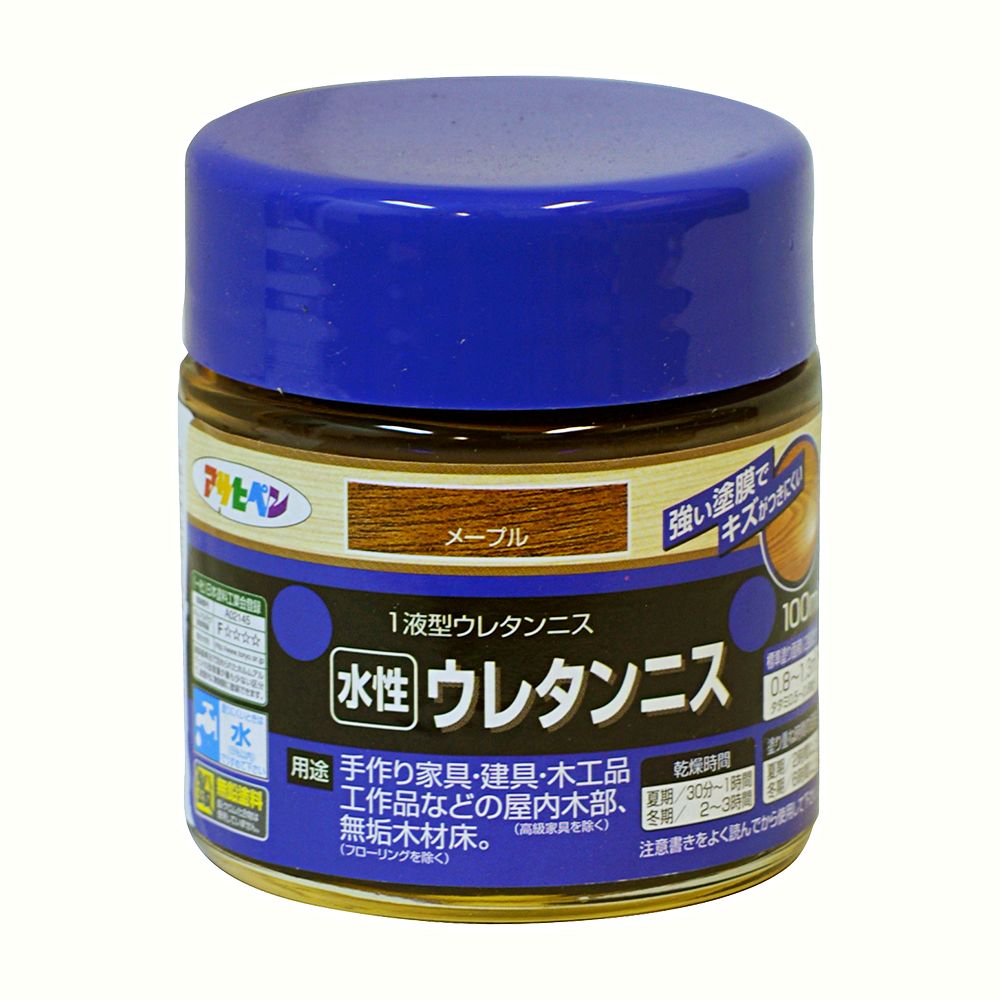 アサヒペン 水性ウレタンニス 100ml メープル&times;24個セット DIY 塗料 補修 リフォーム 家庭用 室内 屋内 屋外 プロ仕様 人気 定番 日曜大工 メンテナンス 改修 模様替え 張り替え 塗り替え｜ikkyu 16,825円