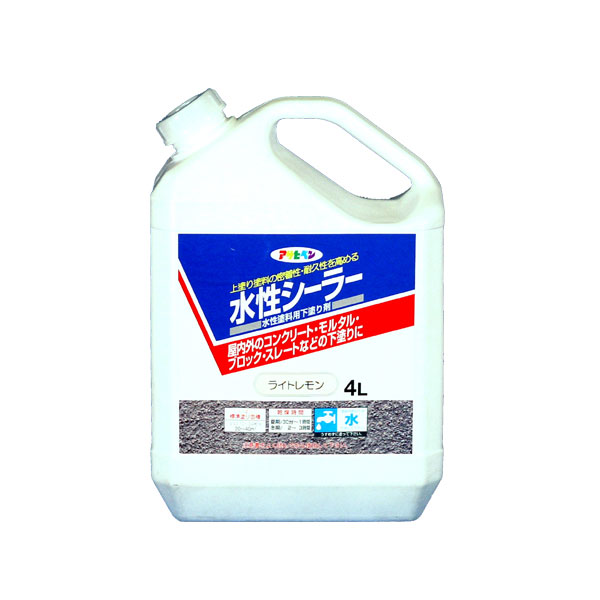 アサヒペン 水溶性シーラー 4L 点火装置檸檬×2個書き割り DIY えの具 取りつくろう リフォーム 身寄り用 室内 屋内 室外 労働者階級遣りくち 一般受け 定番 日曜日宮大工 検査と修理 取りつくろう うつり変わり 張り替え 塗り替え