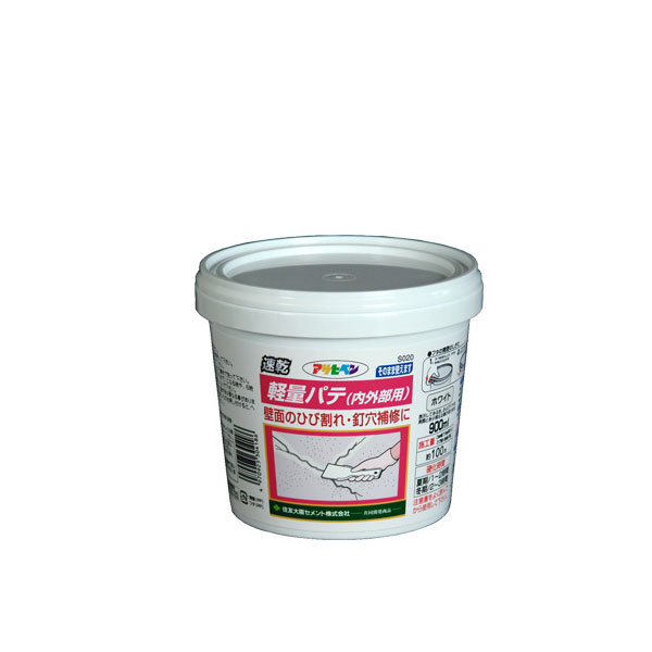 アサヒペン 速乾軽量パテ 内外900ml S020 ホワイト&times;24個セット DIY 塗料 補修 リフォーム 家庭用 室内 屋内 屋外 プロ仕様 人気 定番 日曜大工 メンテナンス 改修 模様替え 張り替え 塗り替え｜ikkyu