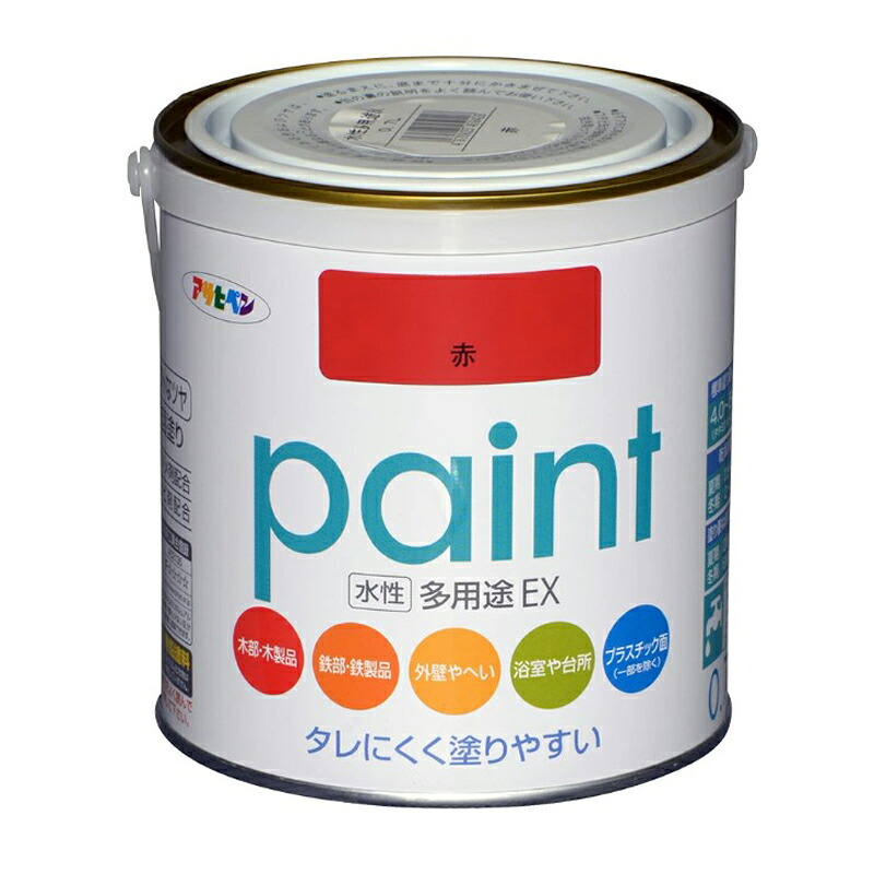 アサヒペン 水溶性多役立つことEX 0.7L 赤×24個仕掛ける DIY 絵の具 取りつくろう リフォーム 身寄り用 室内 屋内 室外 労働者階級遣りかた 一般受け 定番 日曜日宮大工 検査と修理 取りつくろう うつり変わり 張り替え 塗り替え