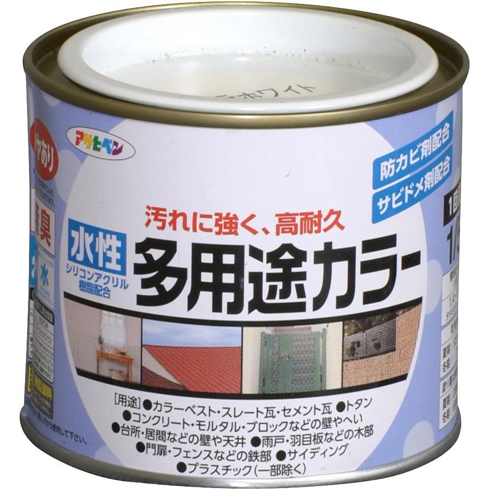 アサヒペン 水溶性多役立つこと色合い 1/5L ヴァニラ白いこと×24個仕かける DIY 絵の具 取りつくろう リフォーム 身寄り用 室内 屋内 野天 労働者階級仕様模様 一般受け 定番 日曜日宮大工 検査と修理 取りつくろう うつり変わり 張り替え 塗り替え 塗料缶・ペンキ-塗装用品