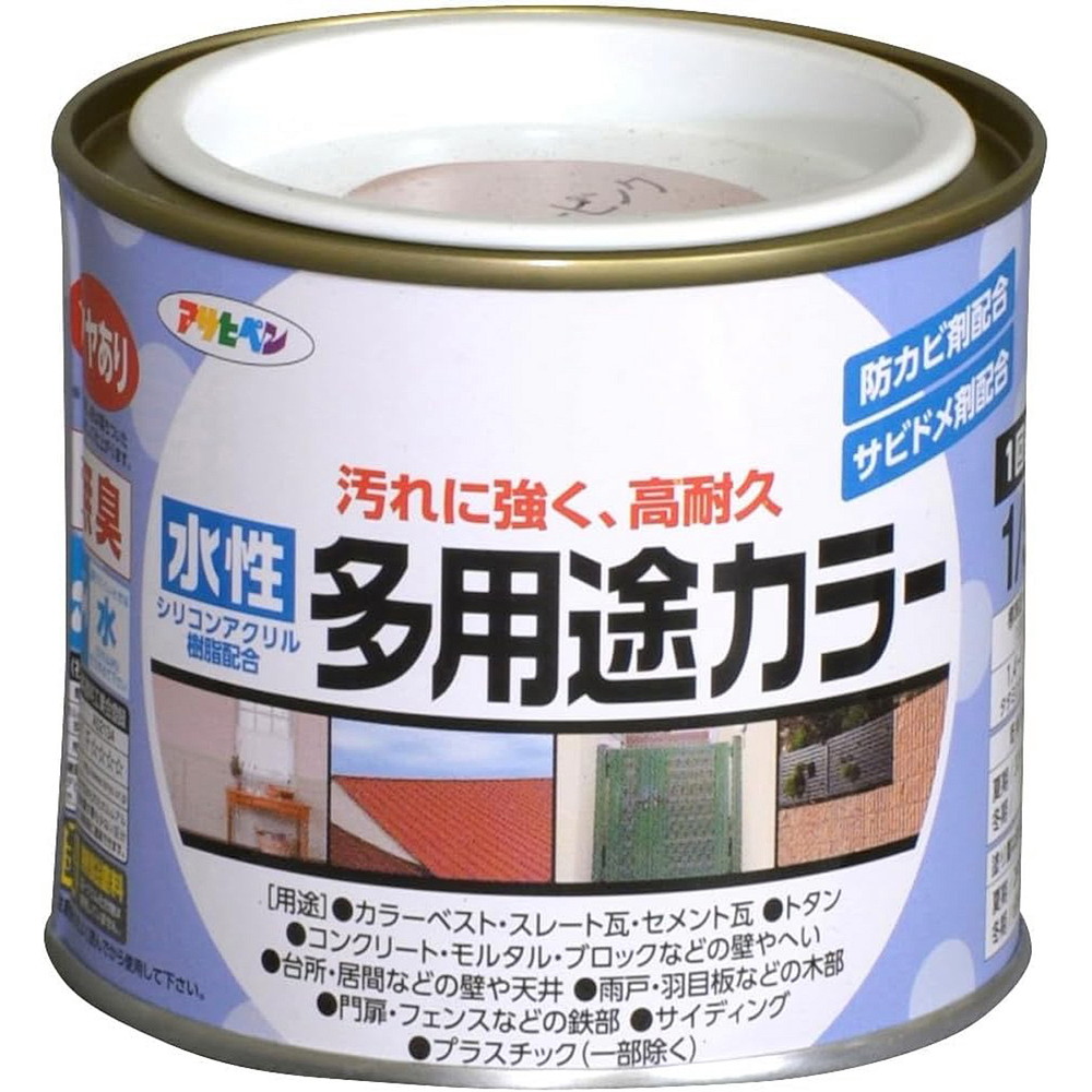 アサヒペン 水性多用途カラー 1/5L シャドーピンク×24個セット DIY 塗料 補修 リフォーム 家庭用 室内 屋内 屋外 プロ仕様 人気 定番 日曜大工 メンテナンス 改修 模様替え 張り替え 塗り替え|ikkyu
