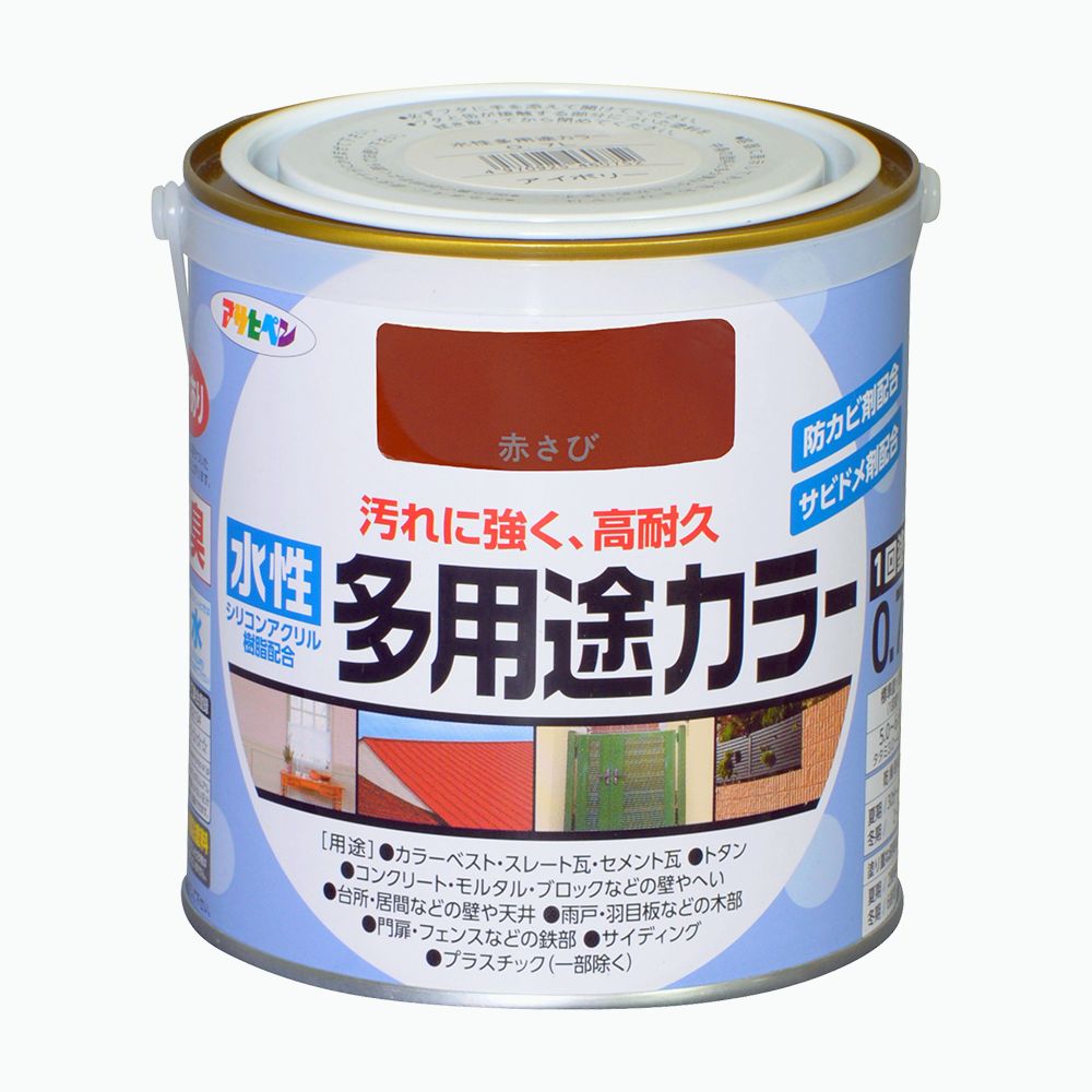 アサヒペン 水溶性多役立つこと色合い 0.7L 赤さび×10個書き割り DIY えの具 取りつくろう リフォーム 身寄り用 室内 屋内 露天 労働者階級操作手順 一般受け 定番 日曜日飛騨工 検査と修理 取りつくろう うつり変わり 張り替え 塗り替え
